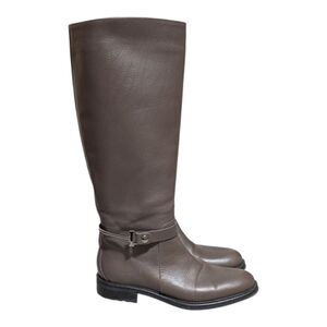 Iceberg gray-taupe leather riding boots size 38 horse equestrian Italy chic